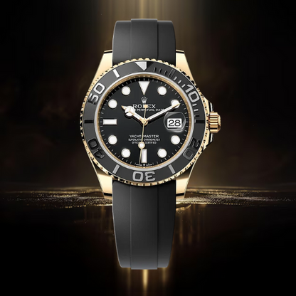 Rolex Yacht-Master – Yellow Gold & Black Oysterflex Strap