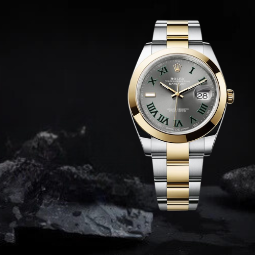 Rolex Master-copy Datejust – Yellow Gold, Slate Dial, Jubilee Bracelet