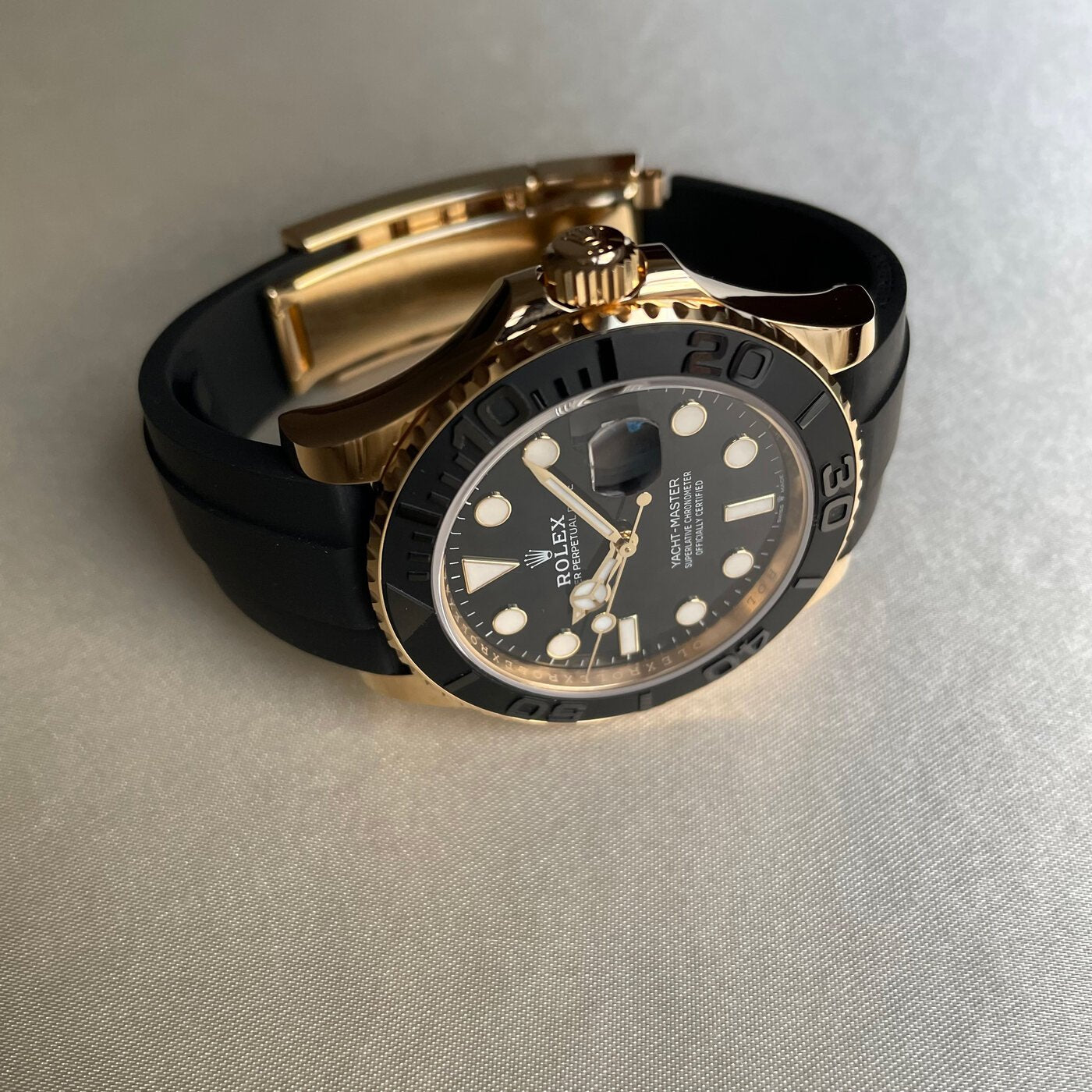 Rolex Yacht-Master – Yellow Gold & Black Oysterflex Strap